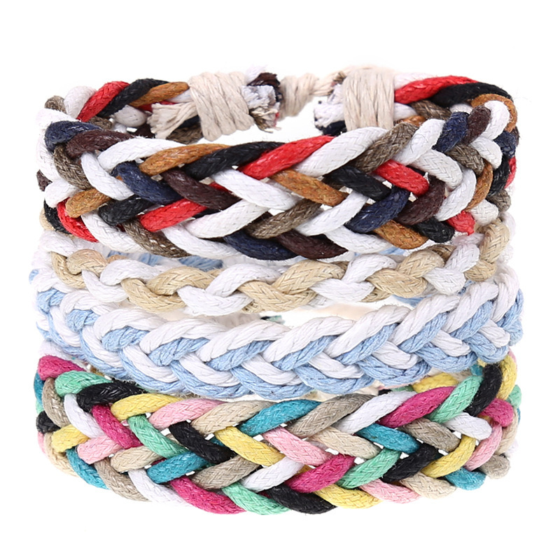 New Vintage Braided Combination Set Cowhide Hand Rope Popular Diy Leather Bracelet Prop-Cosplay Instrumentality Project