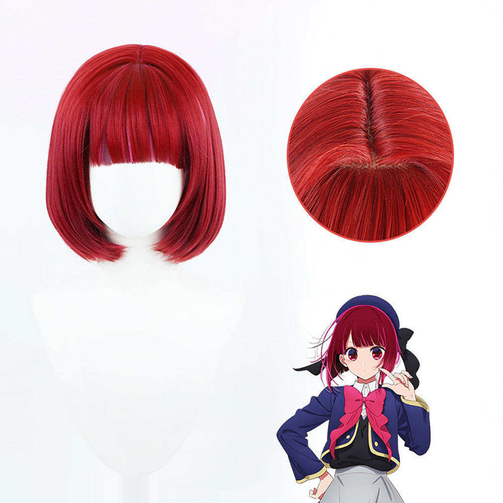 Oshi no Ko Arima Kana Red Cosplay Wig