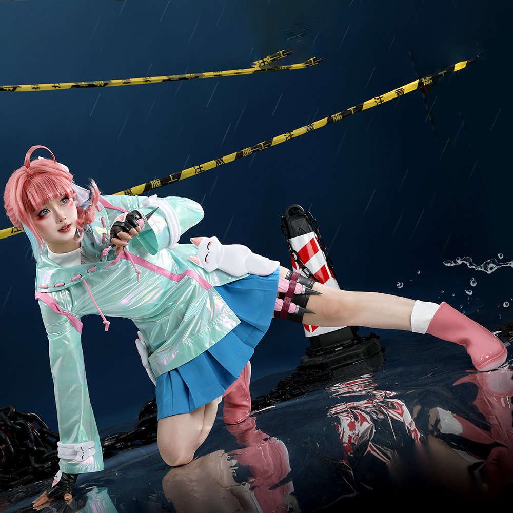 Overwatch 2 Kiriko Rainy Day Skin Raincoats Cosplay Costume