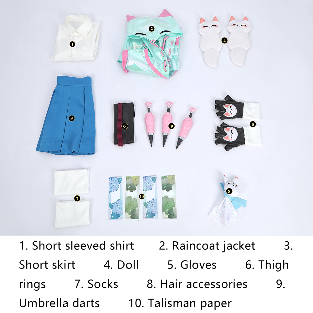 Overwatch 2 Kiriko Rainy Day Skin Raincoats Cosplay Costume