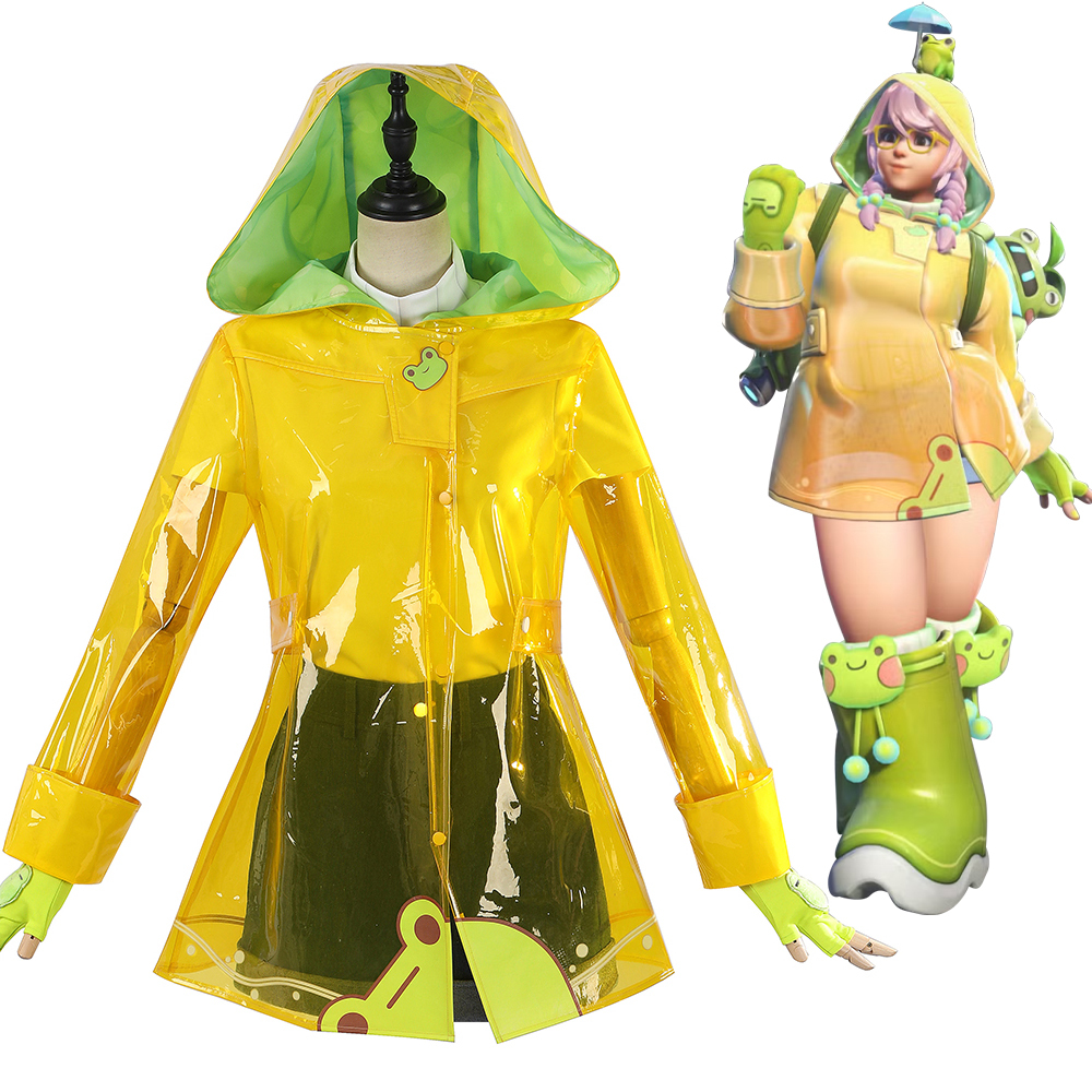 Overwatch 2 Mei Rainy Day Skin Raincoats Cosplay Costume