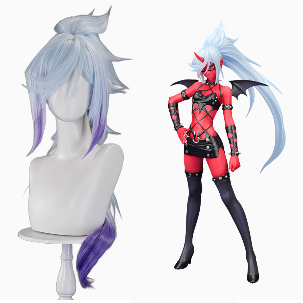 Panty & Stocking Kneesocks Blue Cosplay Wig