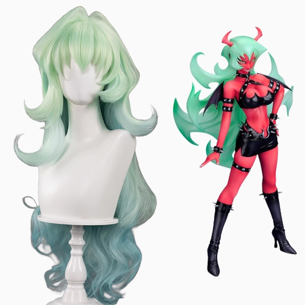 Panty & Stocking Scanty Daemon Green Cosplay Wig