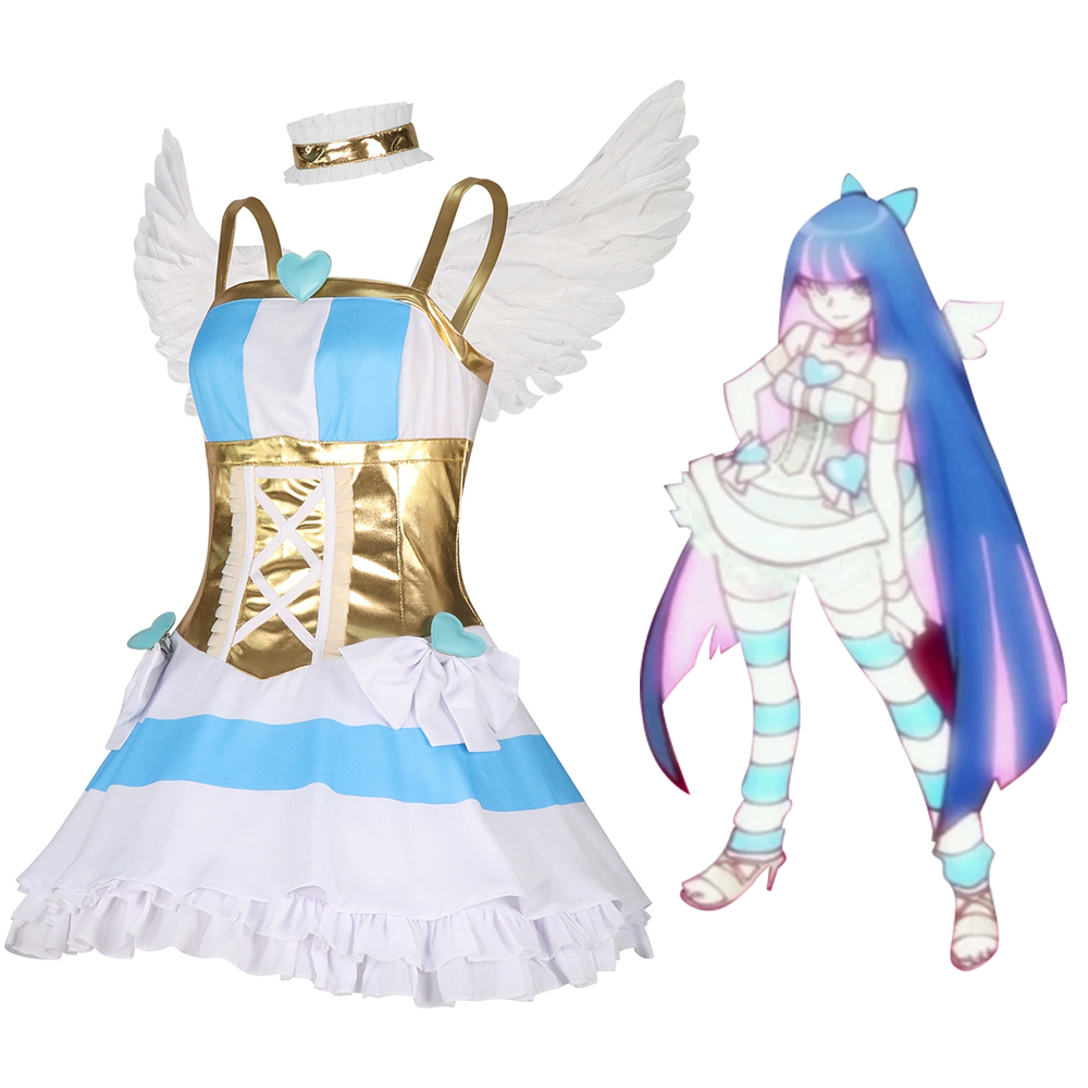 Panty and Stocking with Garterbelt Stocking Angel Cosplay Costume