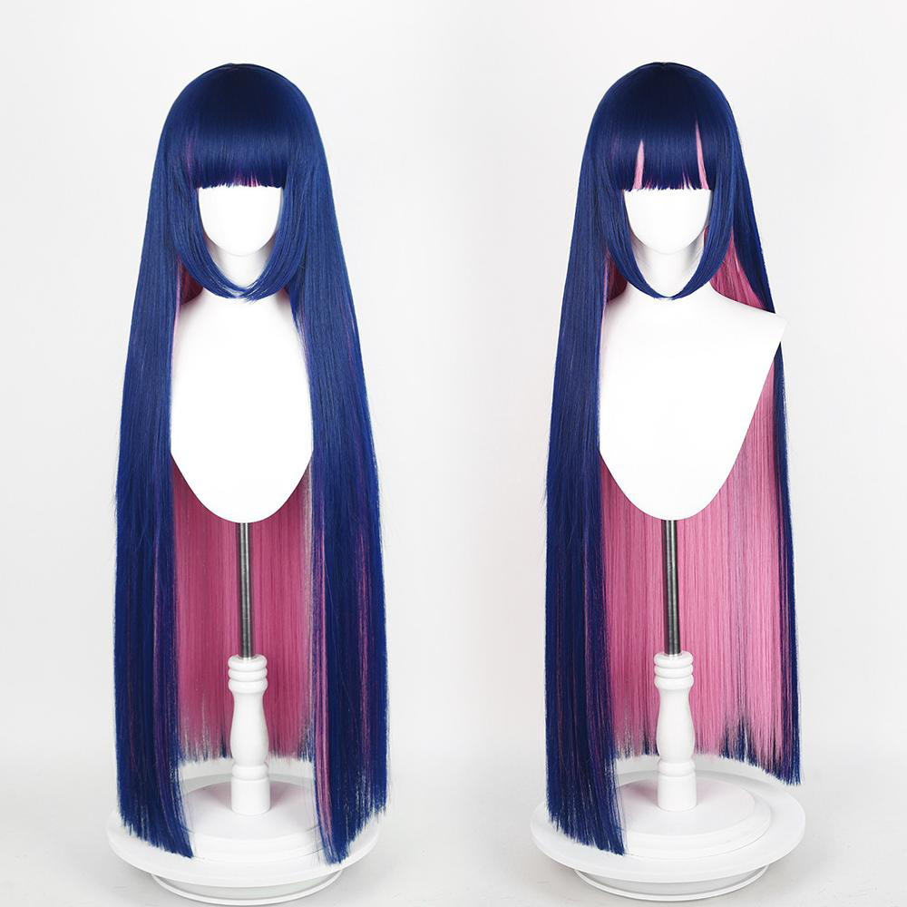 Panty and Stocking with Garterbelt Stocking Blue Pink Cosplay Wig