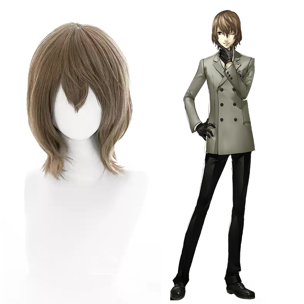 Persona5 The Phantom X P5 Goro Akechi Brown Cosplay Wig