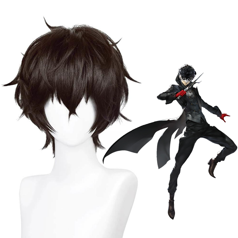 Persona5 The Phantom X P5 Joker Amamiya Ren Black Cosplay Wig