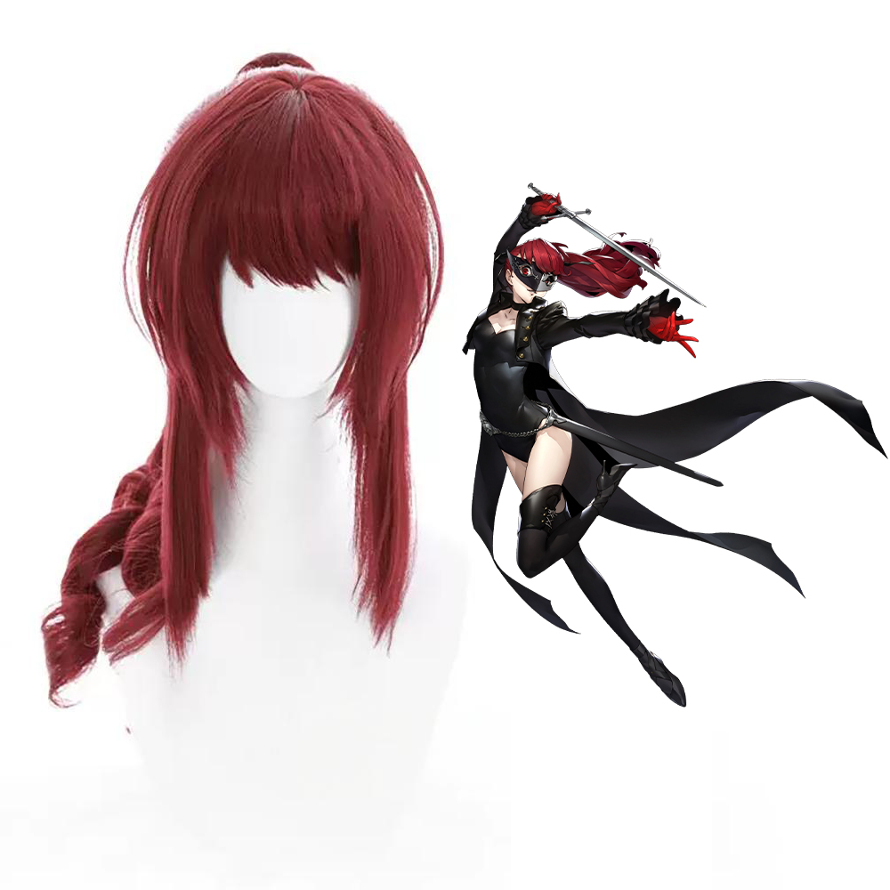 Persona5: The Phantom X P5 Kasumi Yoshizawa Red Cosplay Wig
