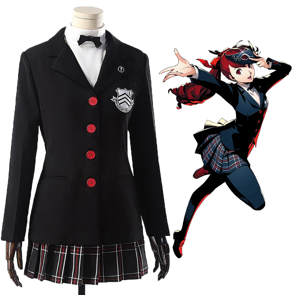 Persona5: The Phantom X P5 Kasumi Yoshizawa Shujin Academy School Uniform Cosplay Costume