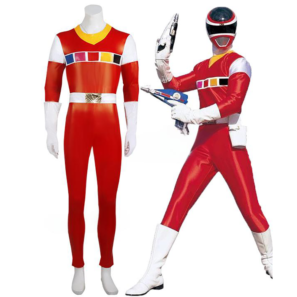 Power Rangers In Space Red Space Ranger Cosplay Costume