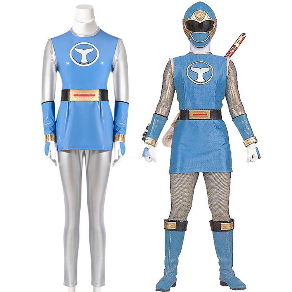 Power Rangers Ninja Storm Blue Wind Ranger Cosplay Costume