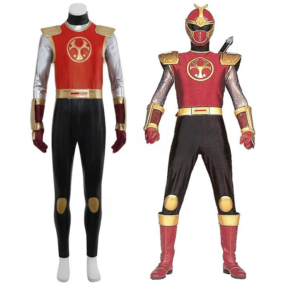 Power Rangers Ninja Storm Crimson Thunder Ranger Cosplay Costume