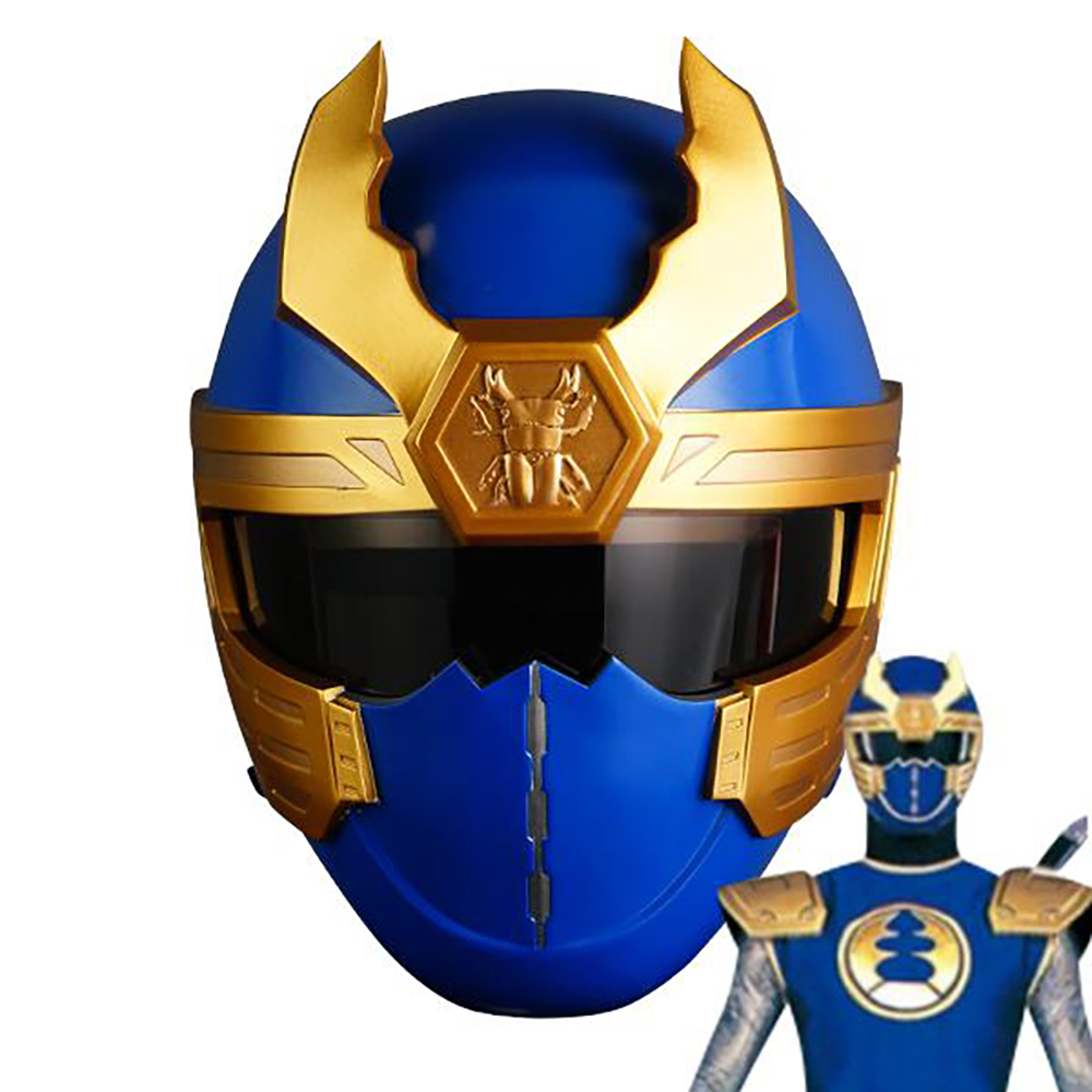 Power Rangers Ninja Storm Navy Thunder Ranger Helmet 3D Printed Cosplay Accessory Prop