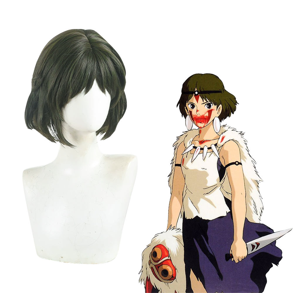Princess Mononoke San Green Cosplay Wig