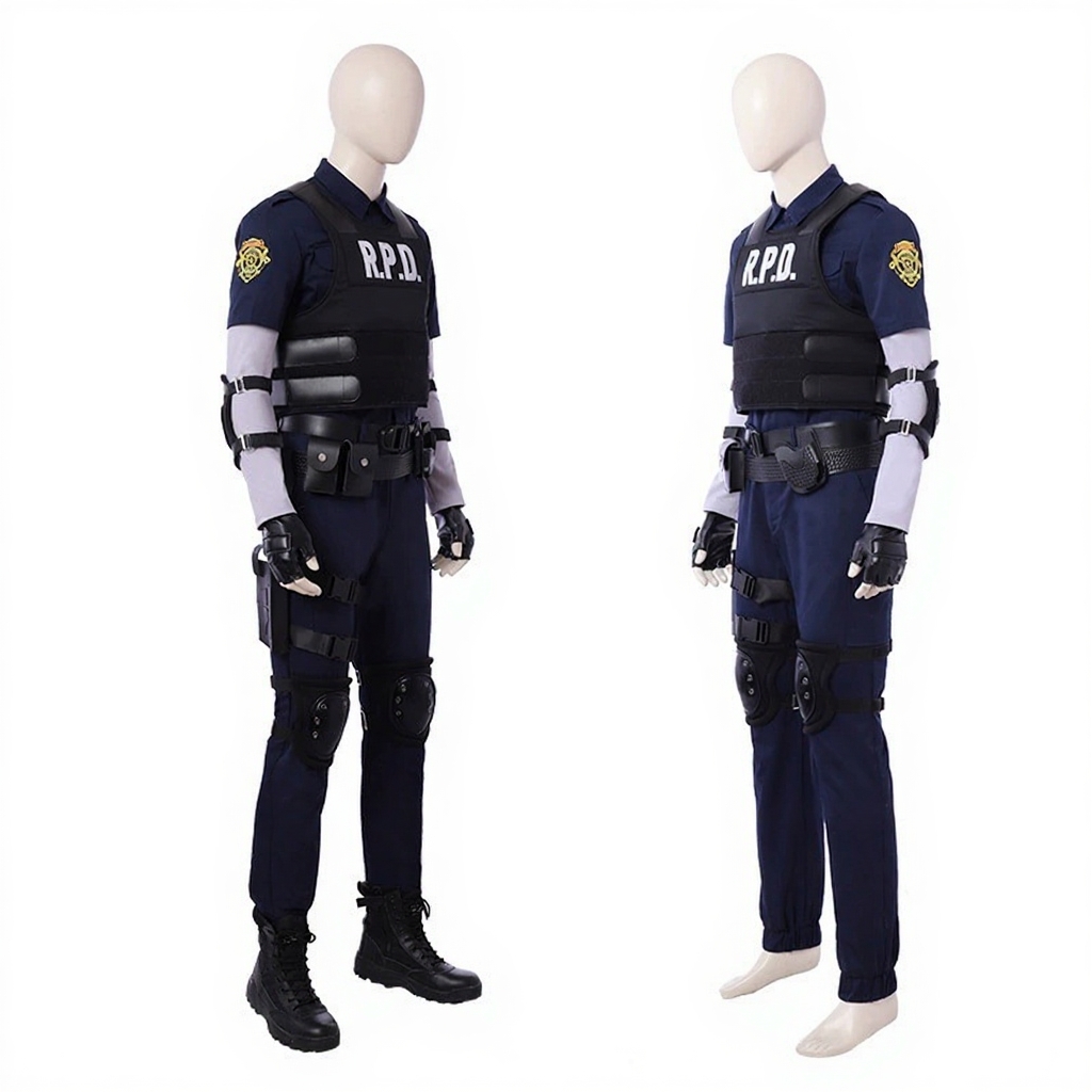 Resident Evil Leon Scott Kennedy Police Uniform Cosplay Costume