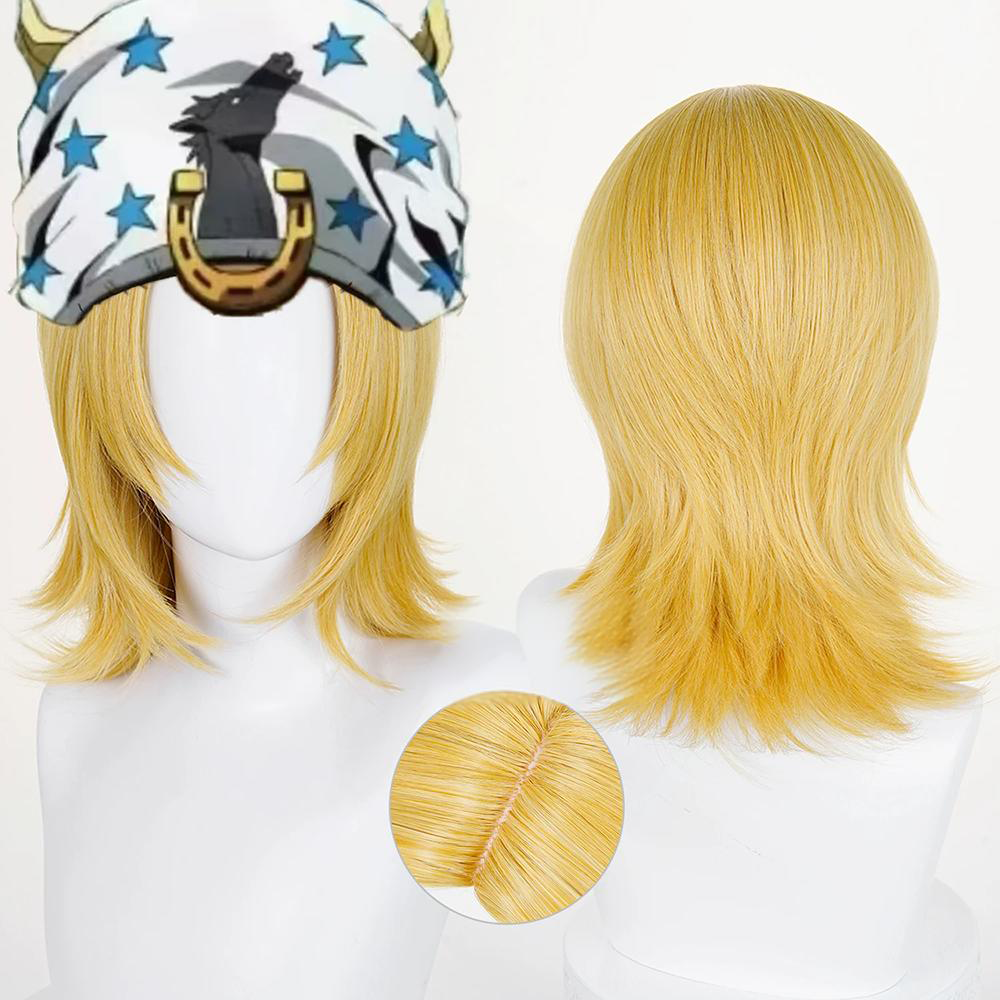 STEEL BALL RUN JoJo Johnny Joestar Golden Cosplay Wig