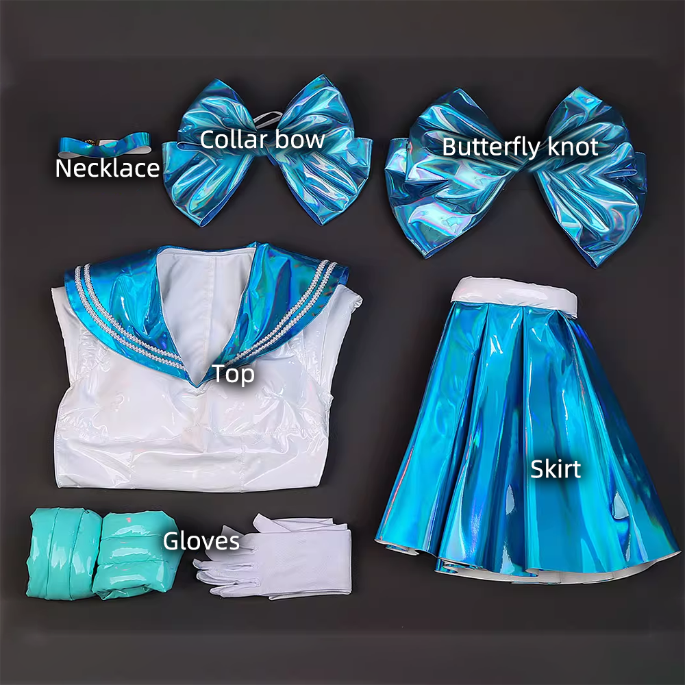 Sailor Moon 30th Anniversary Sailor Mercury Aqua Mist Cosplay Costume