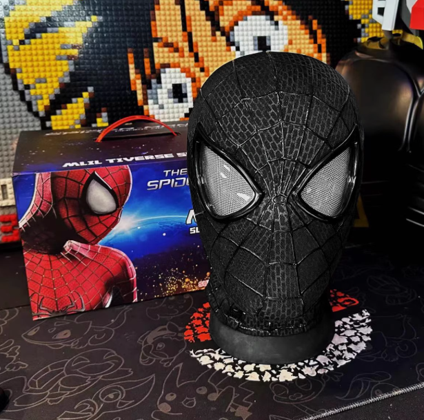 Spider-Man Manual Electric Headgear Eyes Movable Ultra Mask Halloween Cosplay Prop-Cosplay Instrumentality Project