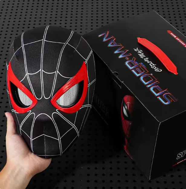 Spider-Man Manual Electric Headgear Eyes Movable Ultra Mask Halloween Cosplay Prop-Cosplay Instrumentality Project