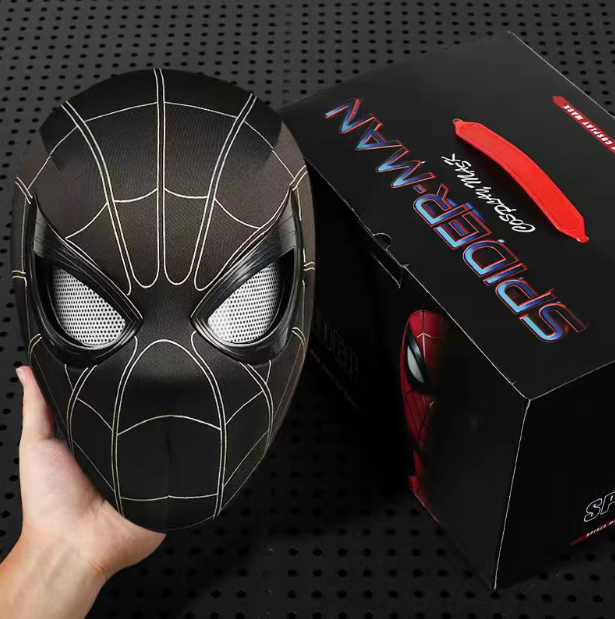 Spider-Man Manual Electric Headgear Eyes Movable Ultra Mask Halloween Cosplay Prop-Cosplay Instrumentality Project