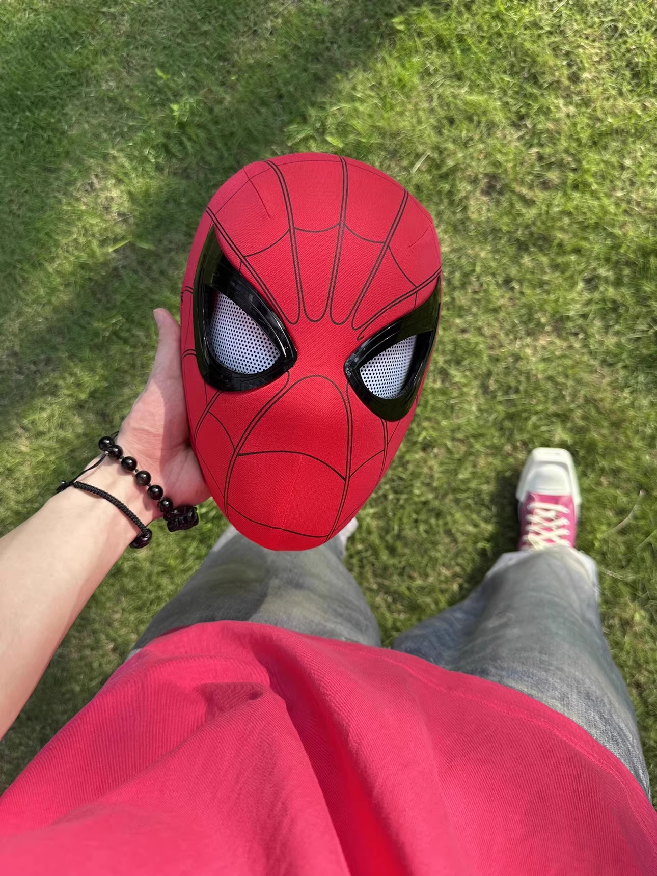 Spider-Man Manual Electric Headgear Eyes Movable Ultra Mask Halloween Cosplay Prop-Cosplay Instrumentality Project