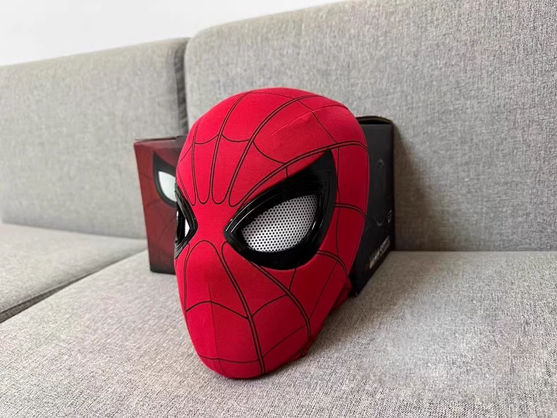 Spider-Man Manual Electric Headgear Eyes Movable Ultra Mask Halloween Cosplay Prop-Cosplay Instrumentality Project