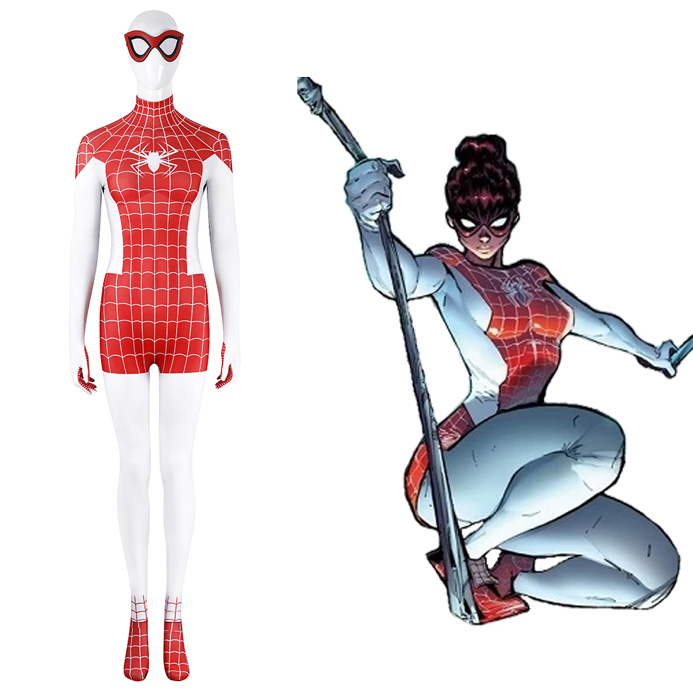 Spider-Man Mary Jane Watson Earth-18119 Crimson She-Devil Cosplay Costume