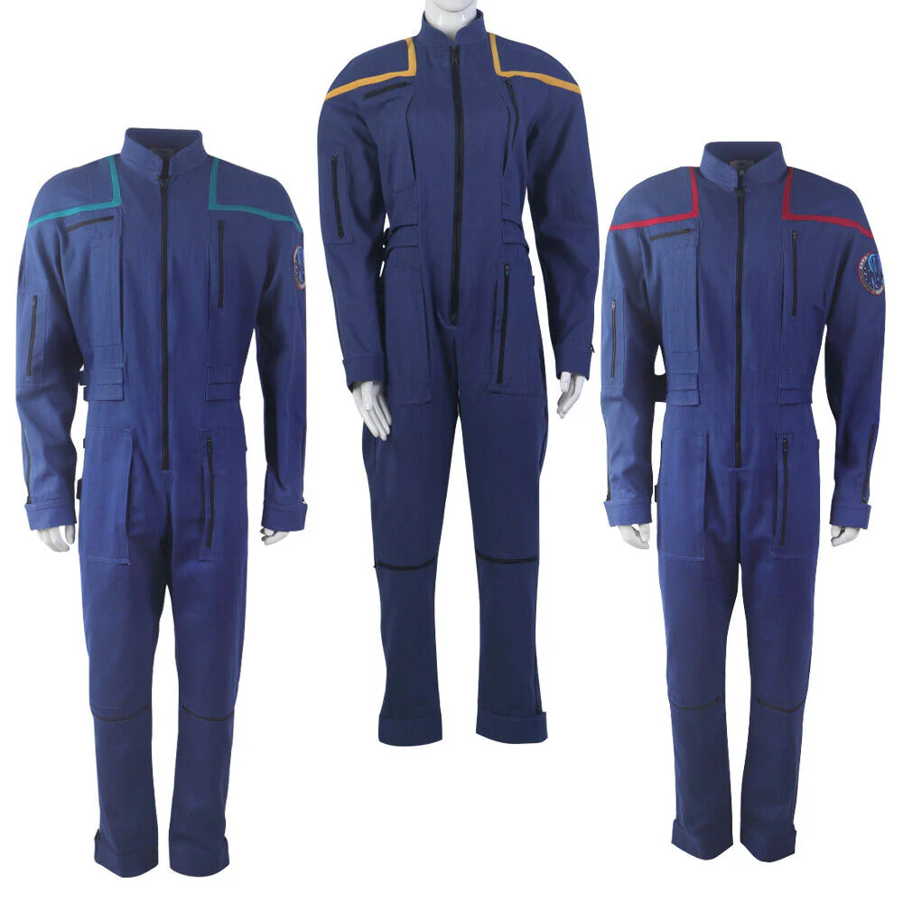 Star Trek Enterprise Duty Jumpsuit Uniforms Captain Jonathan Archer Cosplay Costume