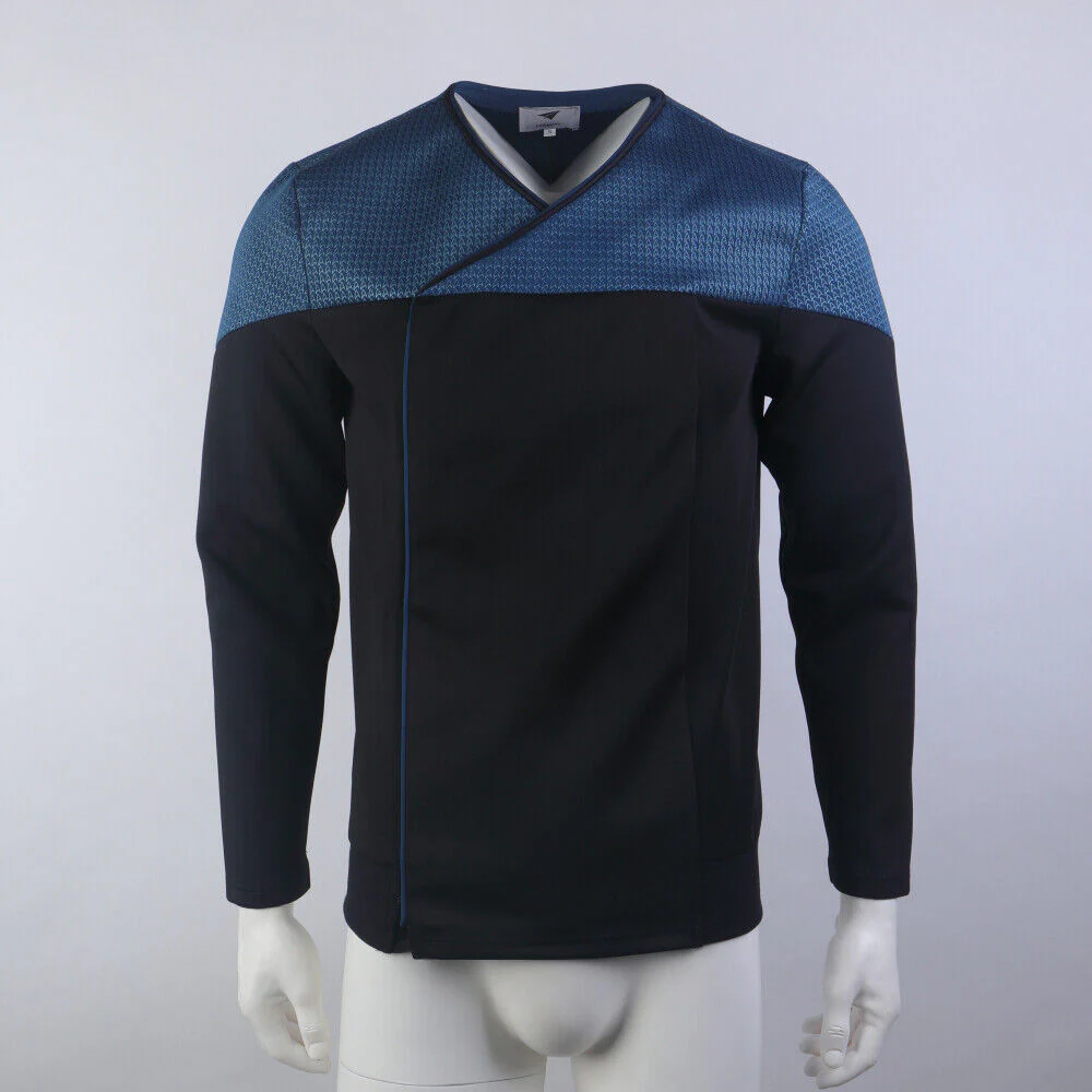 Star Trek Picard 3 Command Red Uniform Cosplay Starfleet Gold Blue Top Shirts Costume