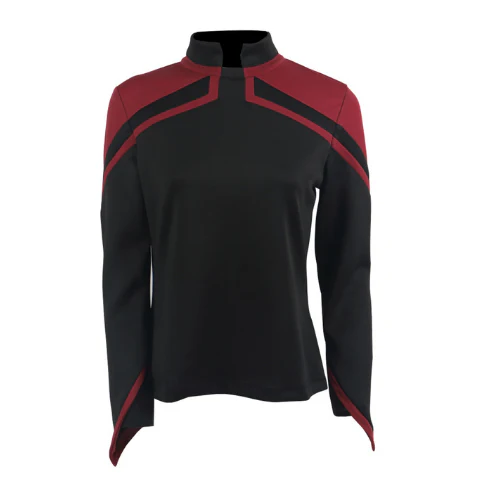 Star Trek Picard JL Uniform Female Red Gold Blue Top Shirt Cosplay Costume