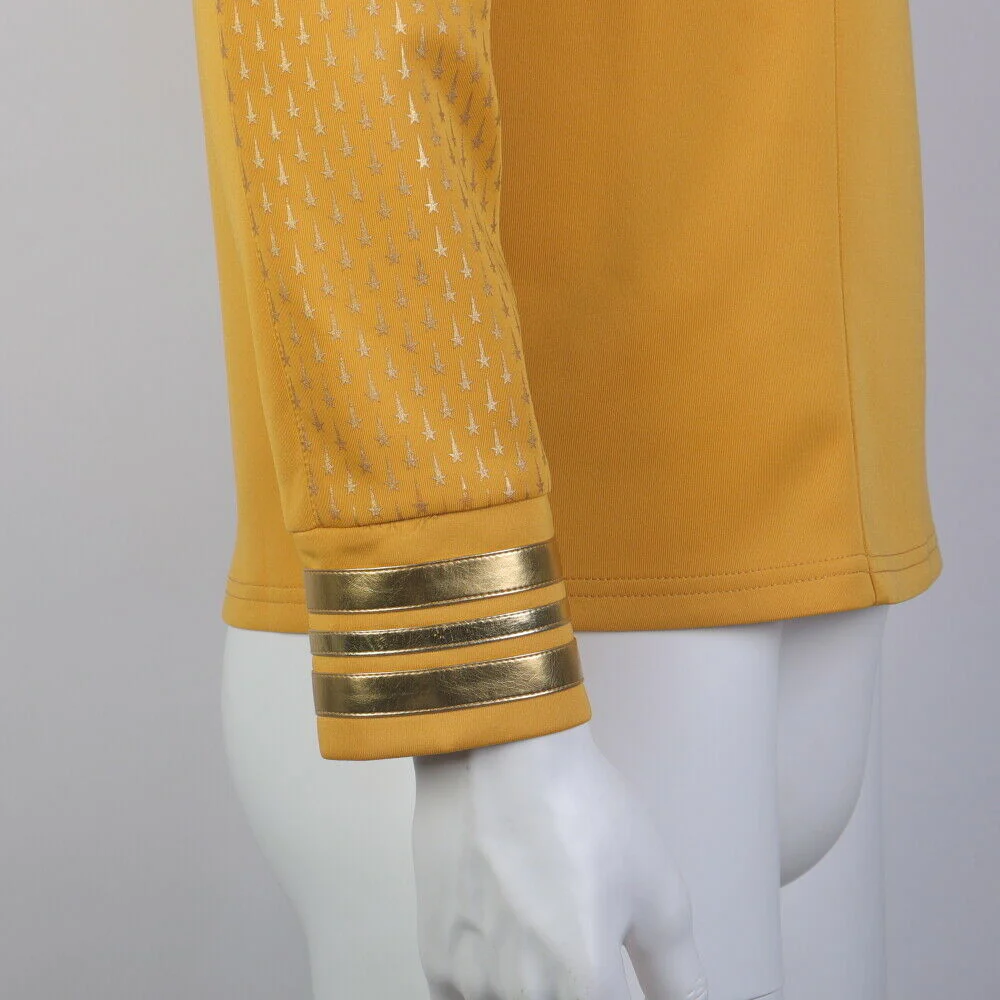 Star Trek Strange New Worlds Captain Pike Gold Uniforms Startfleet Blue Red Yellow Top Shirts