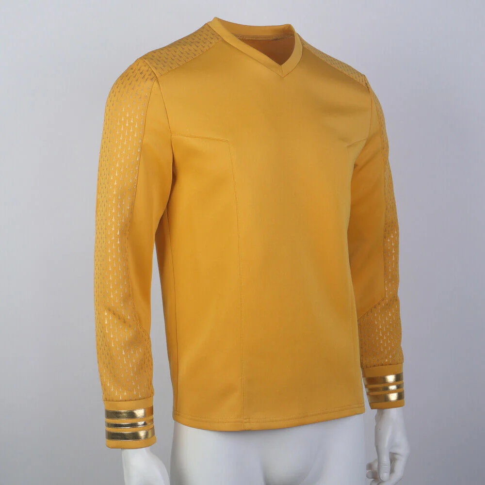 Star Trek Strange New Worlds Captain Pike Gold Uniforms Startfleet Blue Red Yellow Top Shirts