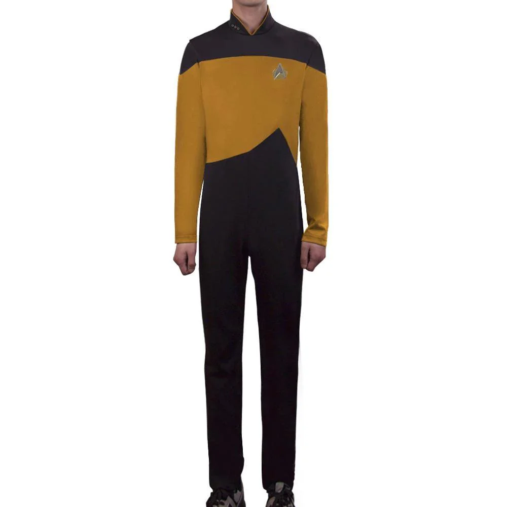 Star Trek TNG The Next Generation Jumpsuit Uniform Costume Yellow/Blue
