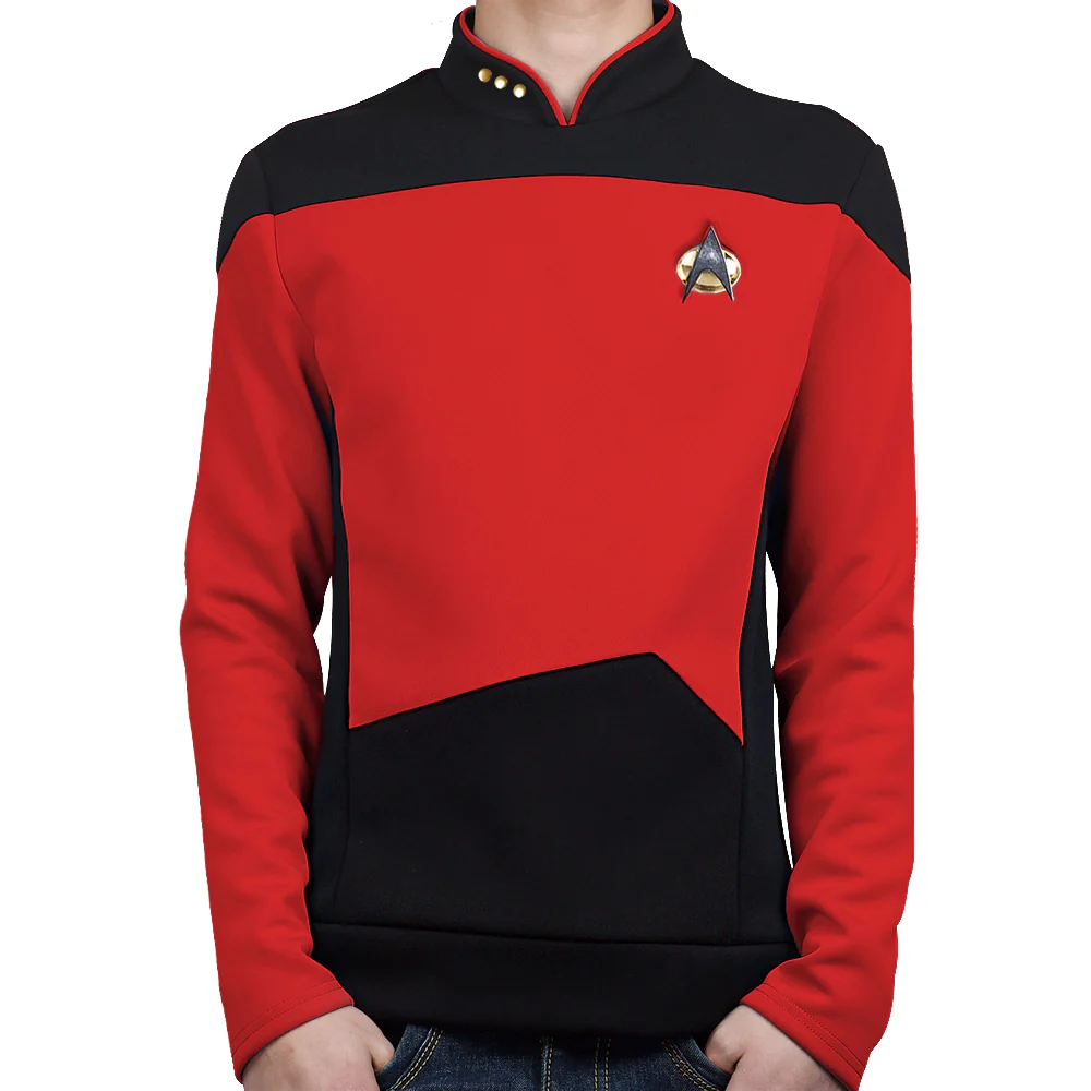 Star Trek TNG The Next Generation Uniform Shirt Halloween Cosplay Cost