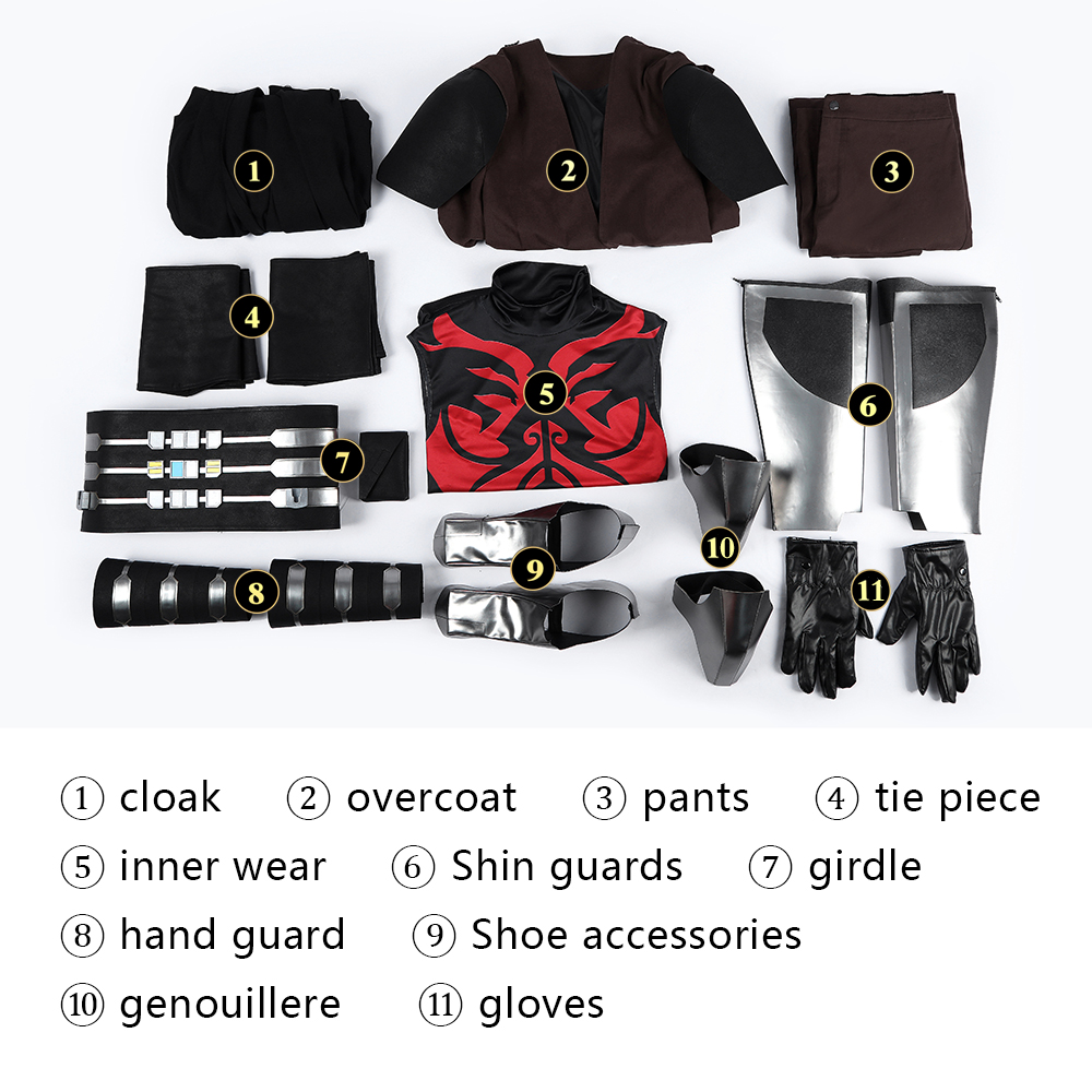 Star Wars Maul Shadow Lord Maul Cosplay Costume