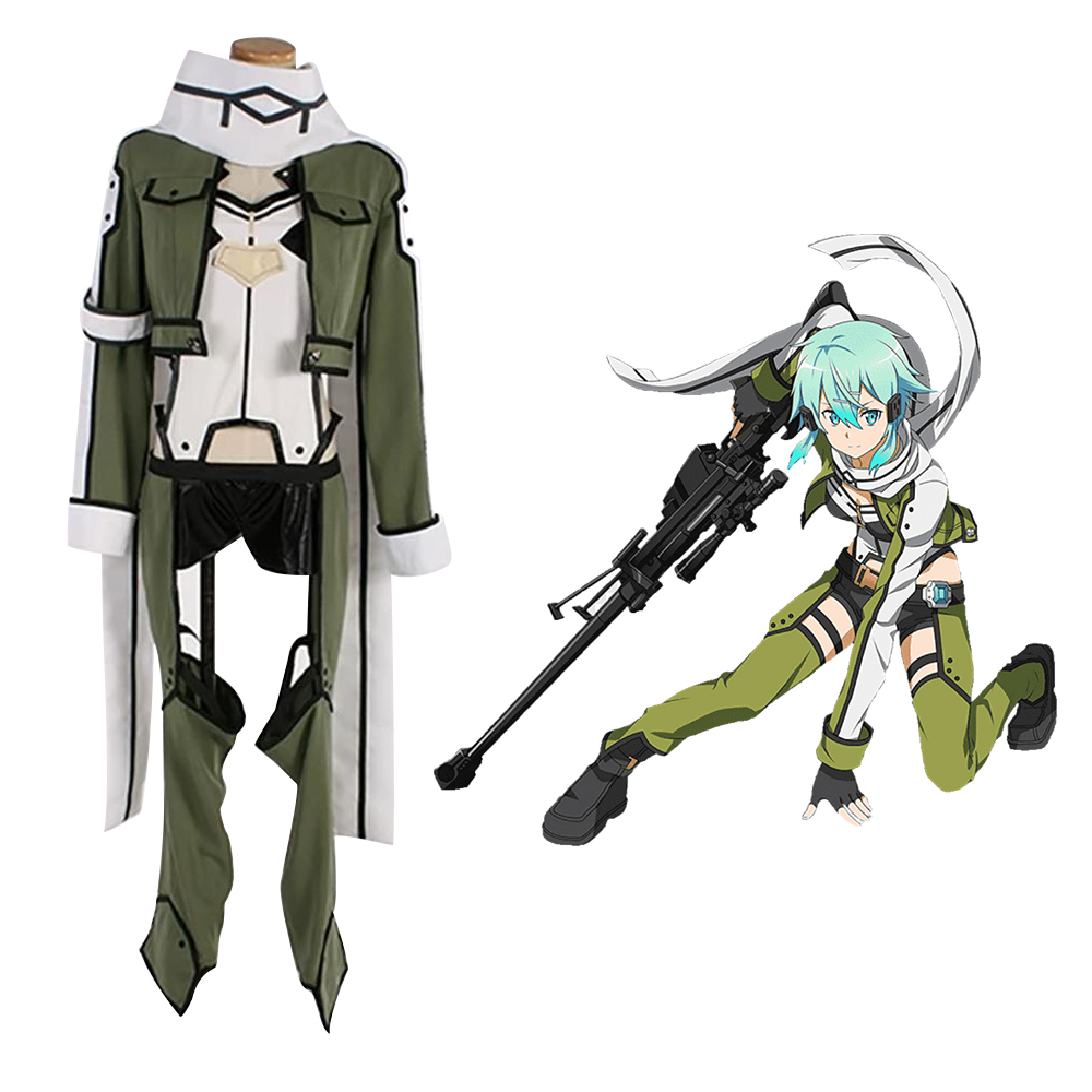 Sword Art Online SAO GGO Asada Shino Sinon Cosplay Costume