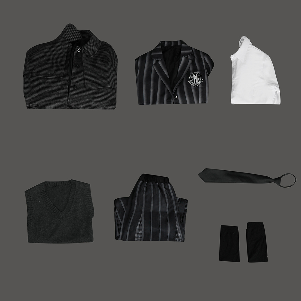 The Addams Family Wednesday Coat Addams Nevermore Academy uniform Cosplay Costume