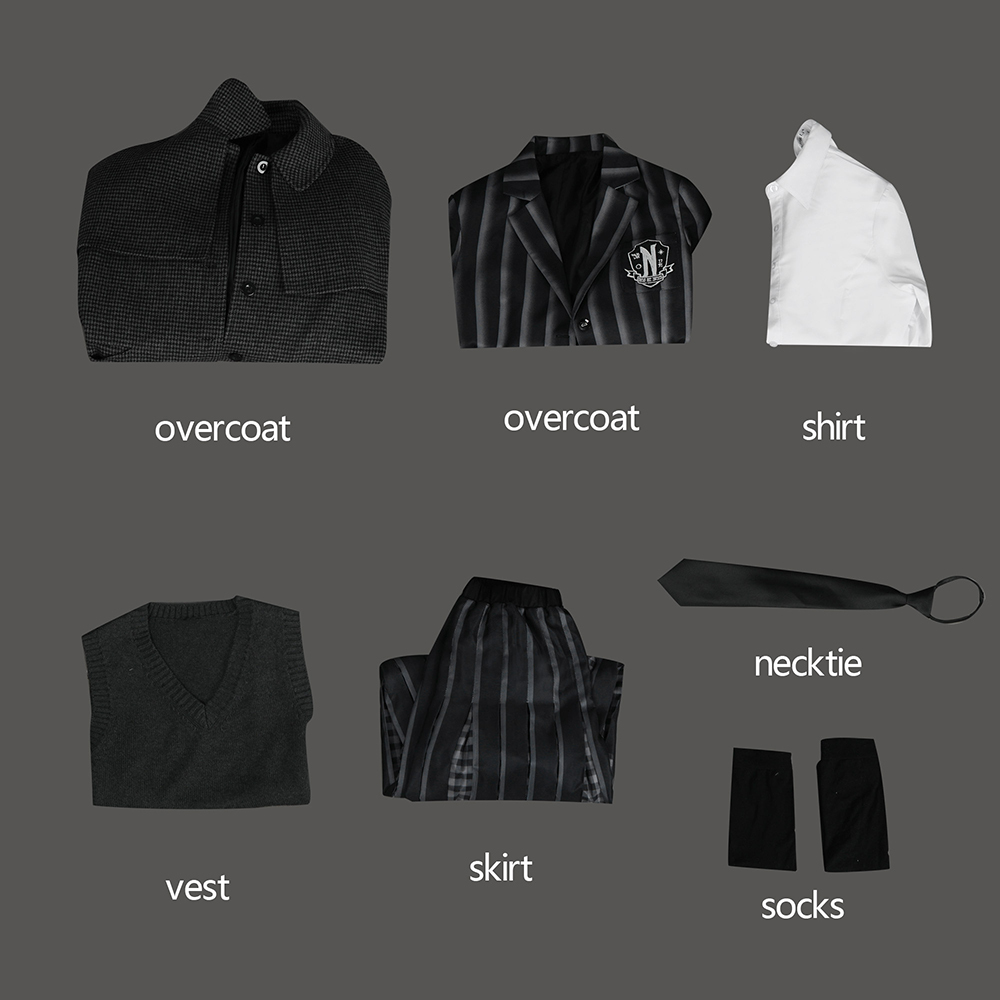 The Addams Family Wednesday Coat Addams Nevermore Academy uniform Cosplay Costume