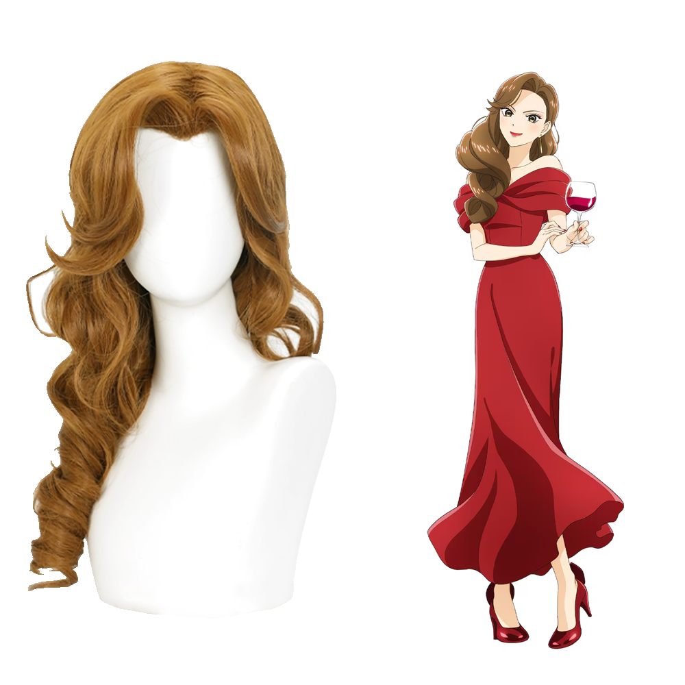 The Dinner Table Detective Reiko Hosho Brown Cosplay Wig