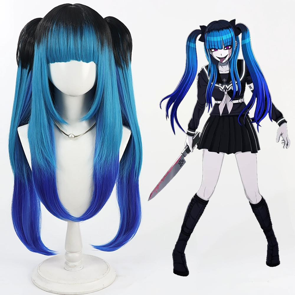 The Hundred Line Last Defense Academy Darumi Amemiya Blue Cosplay Wig