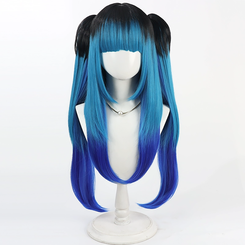 The Hundred Line Last Defense Academy Darumi Amemiya Blue Cosplay Wig