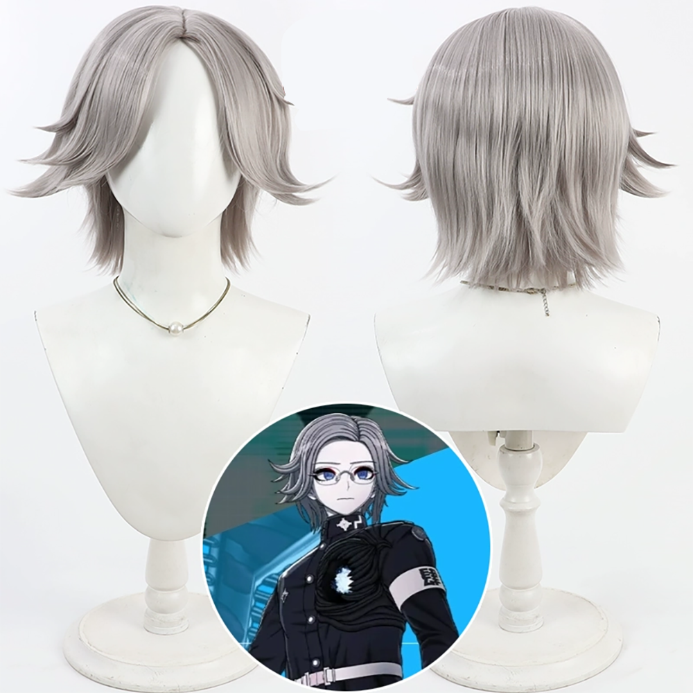 The Hundred Line Last Defense Academy Eito Aotsuki Silver Cosplay Wig