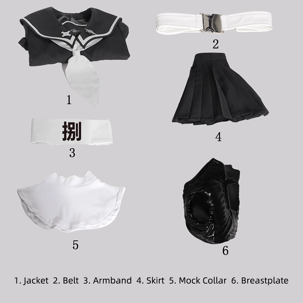 The Hundred Line Last Defense Academy Kako Tsukumo Unirform Cosplay Costume