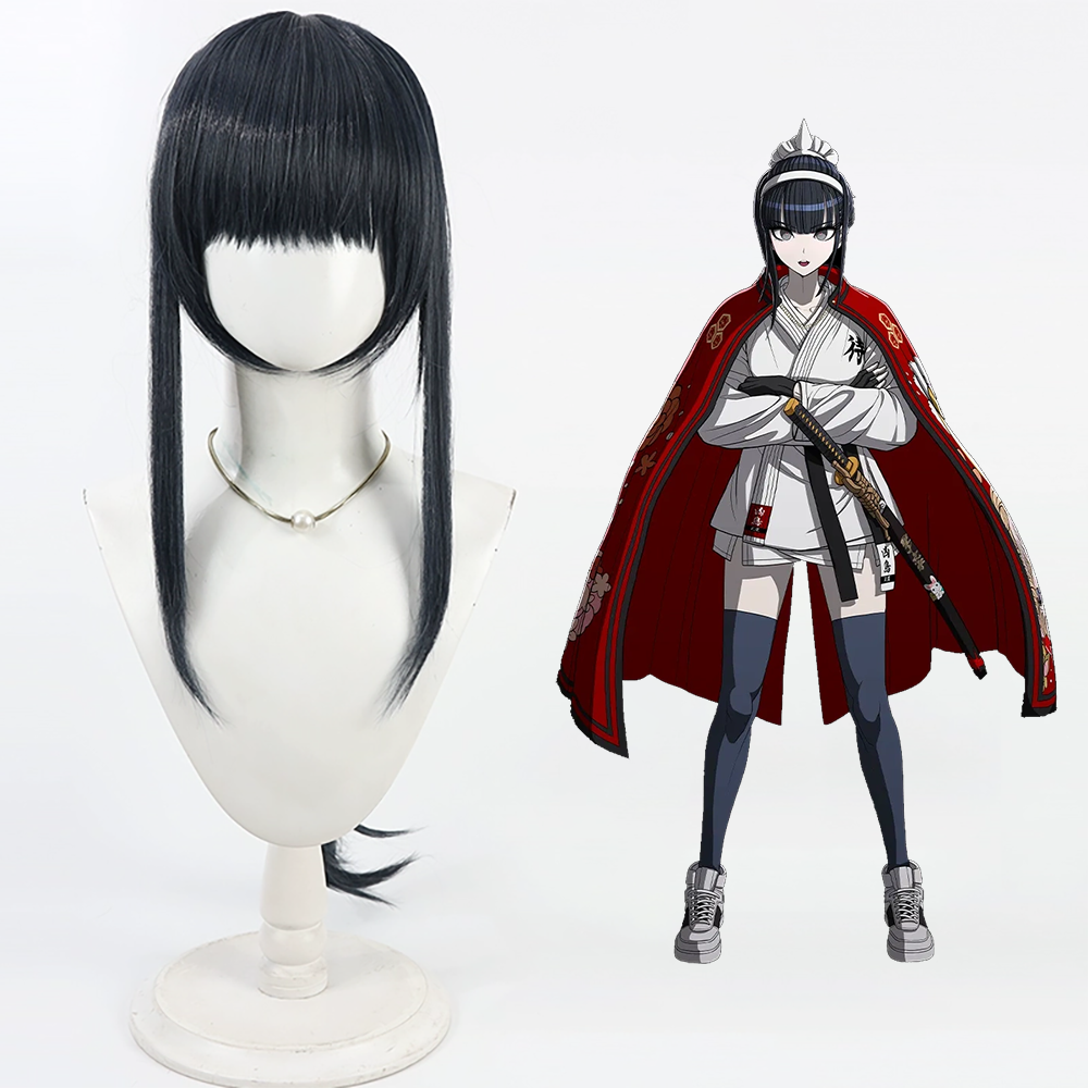The Hundred Line Last Defense Academy Kyoshika Magadori Black Cosplay Wig