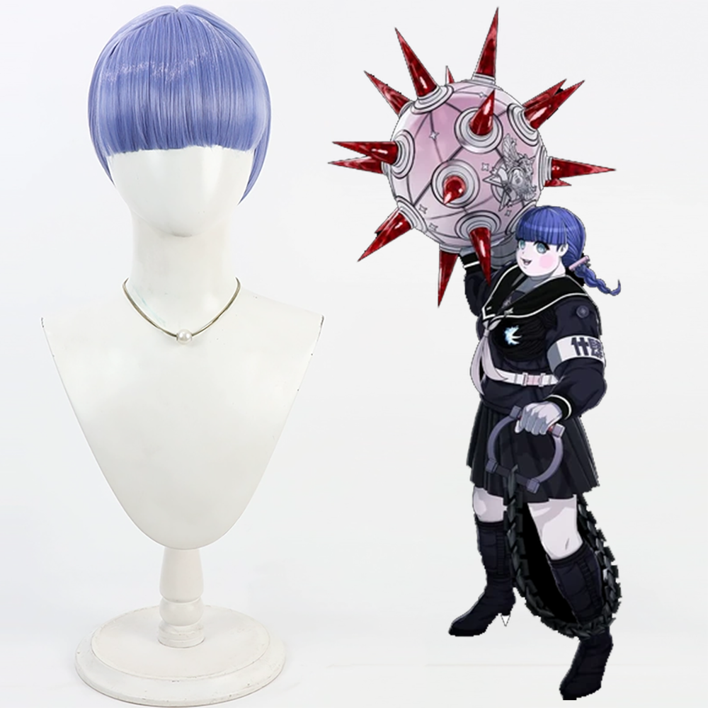 The Hundred Line -Last Defense Academy Moko Mojiro Blue Cosplay Wig