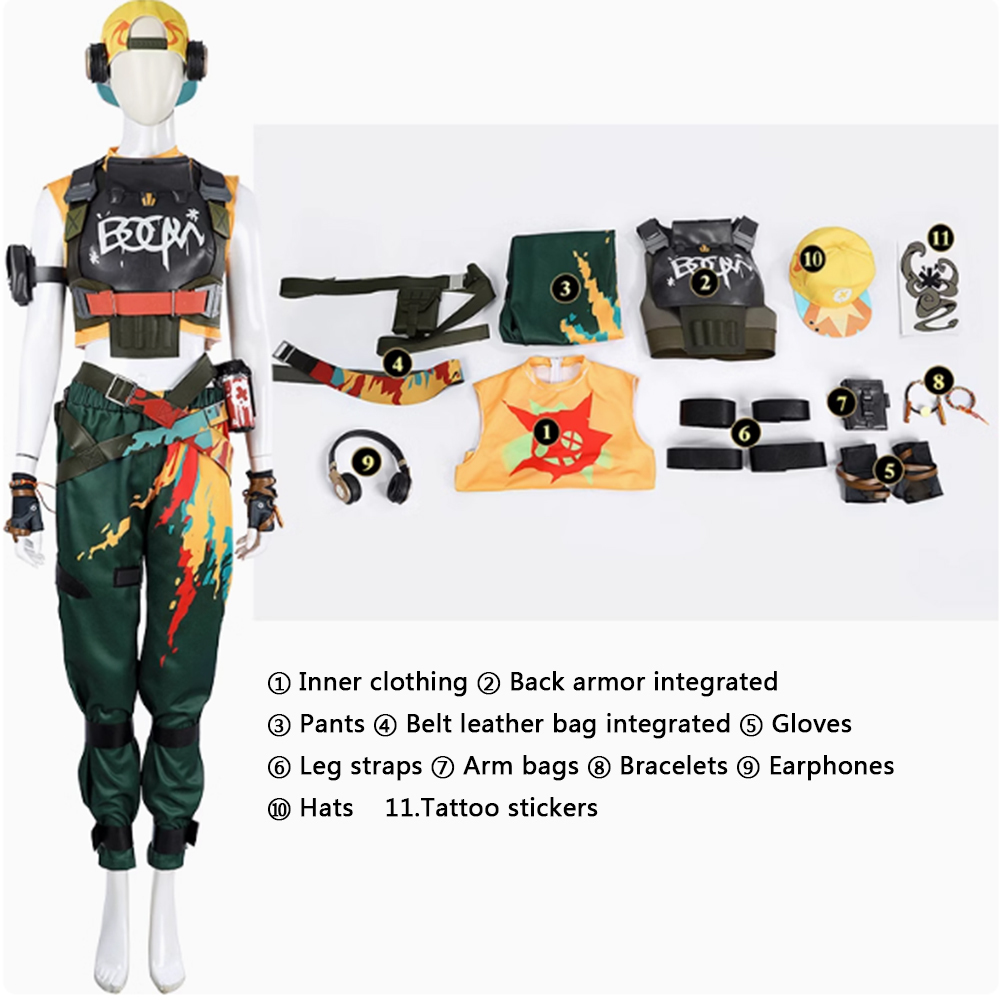 Valorant Raze Cosplay Costume