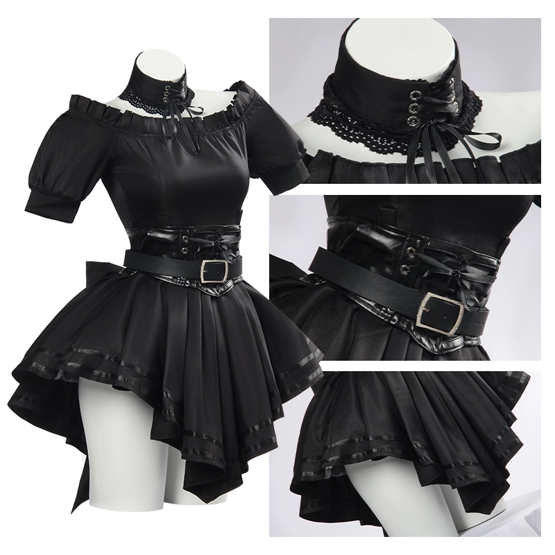 Virtual Grok AI Ani Cosplay Costume Wig