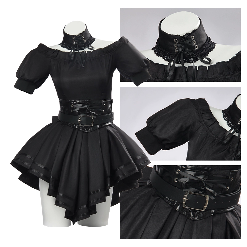 Virtual Grok AI Ani Cosplay Costume Wig