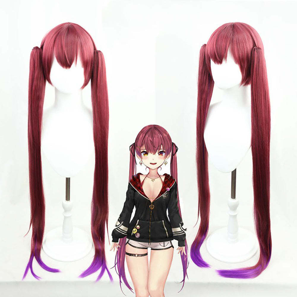 Virtual YouTuber Hololive Houshou Marin Purple Cosplay Wig