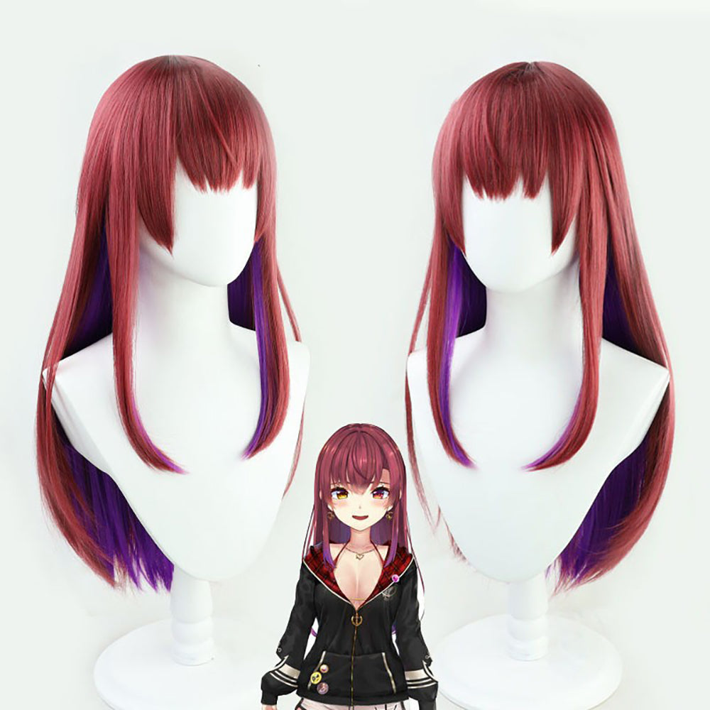Virtual YouTuber Hololive Houshou Marin Purple Cosplay Wig